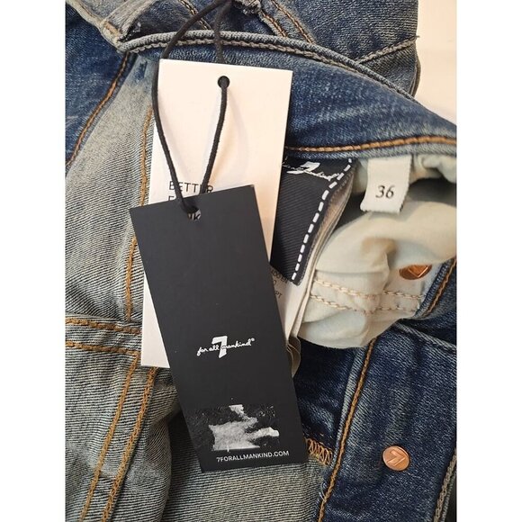 7 For All Mankind NWT Men's Slimmy Slim Straight Fit Jeans Size 36 Champlin t22 - Picture 9 of 9